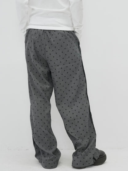 dot wide line pants