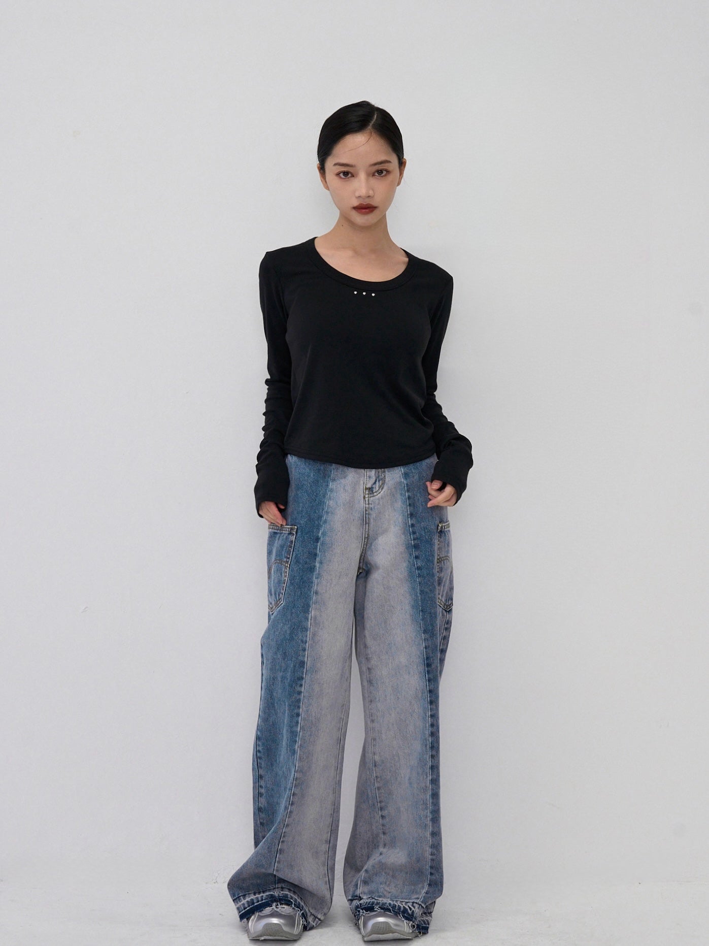 two tone denim