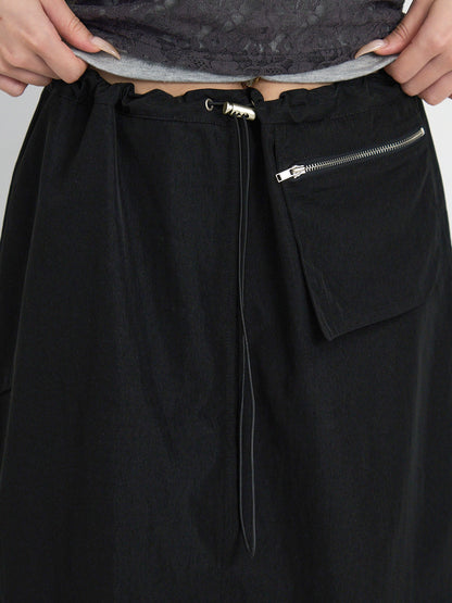 back slit long skirt