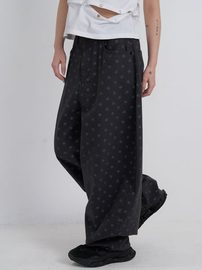 star dot balloon pants