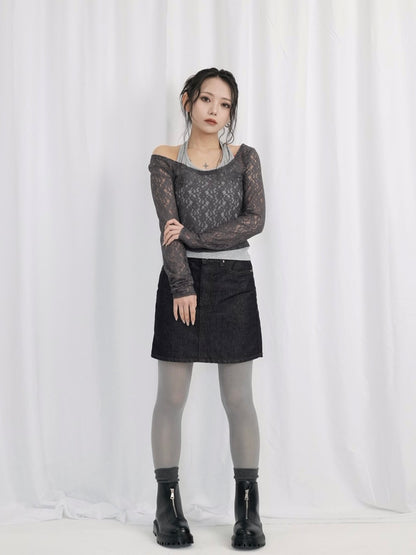 layered lace halter tops