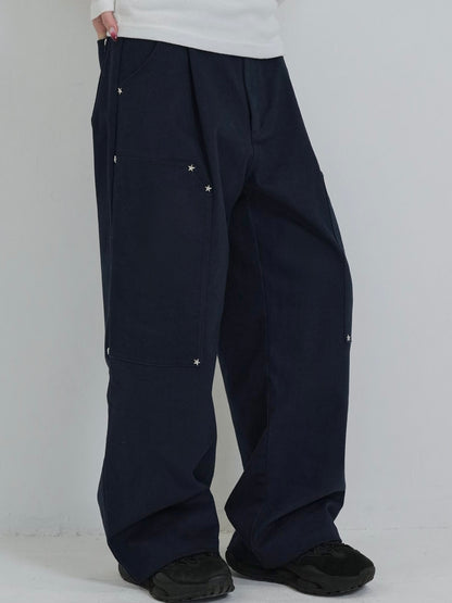 mini studs wide pants