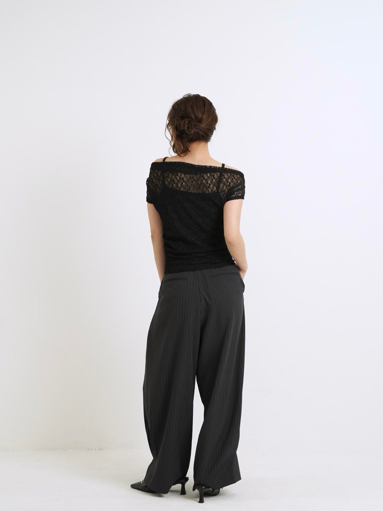 wide stripe tuck pants – enewdnina
