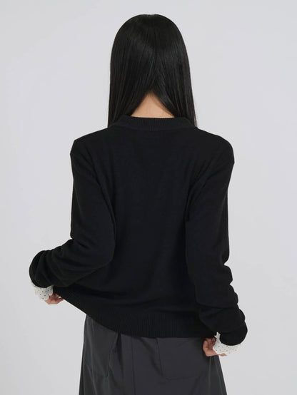 w zip line knit tops
