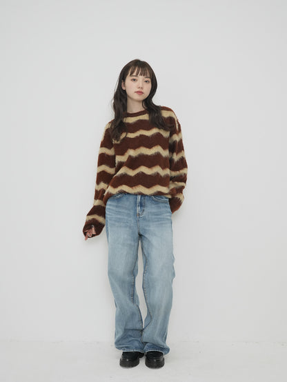 wave mohair knit