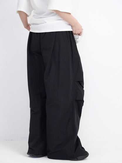 check loop wide pants