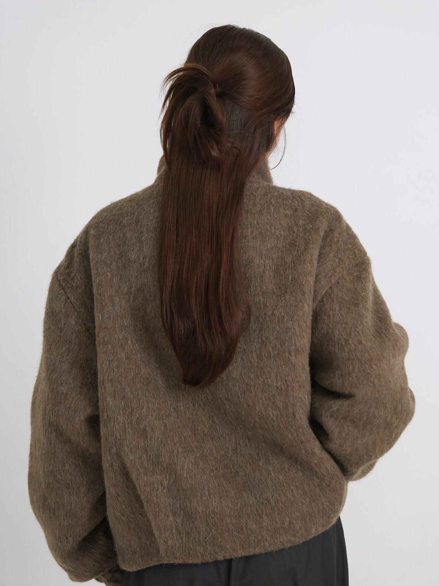 mohair snap blouson