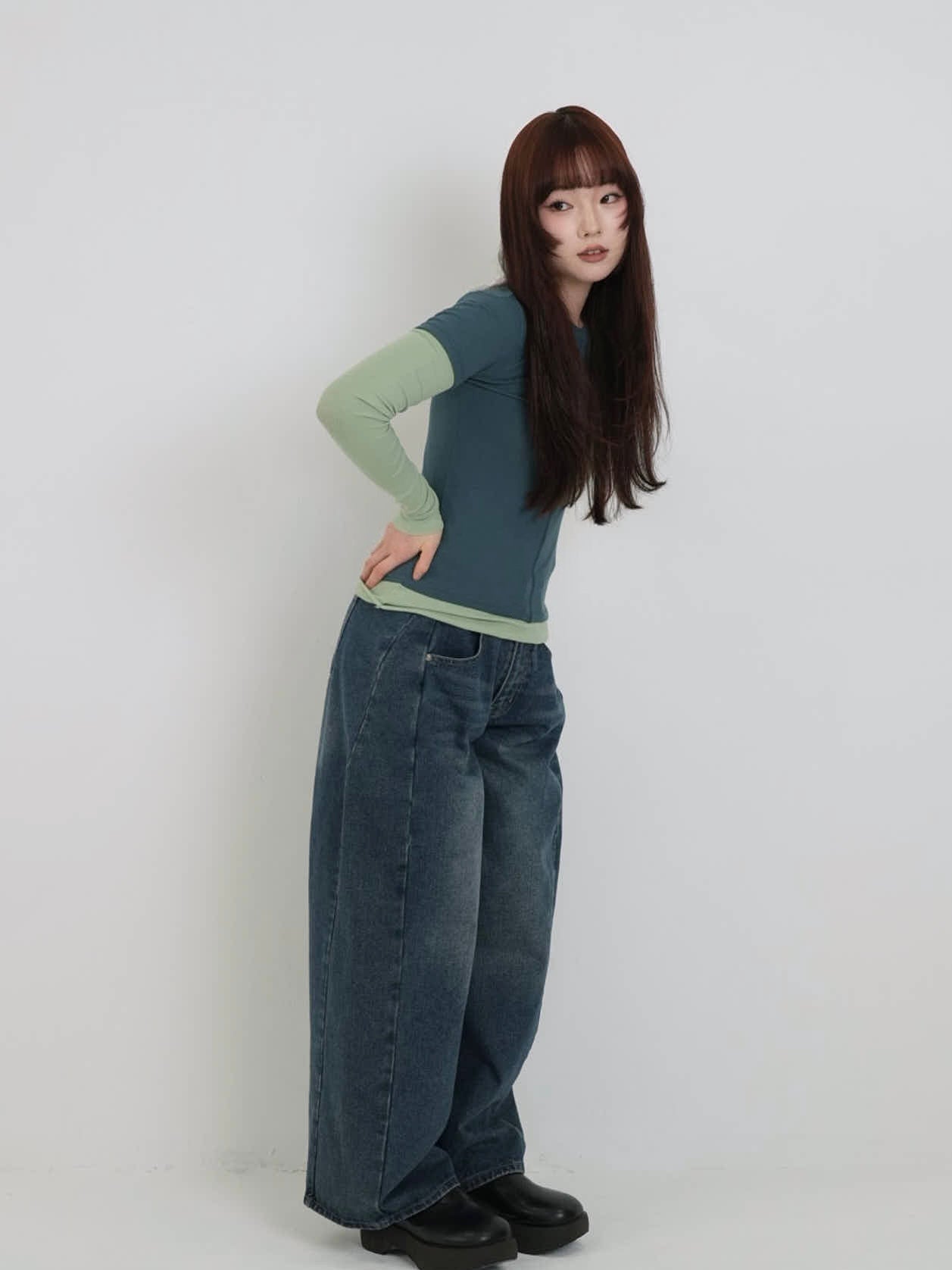 contrast layered tops