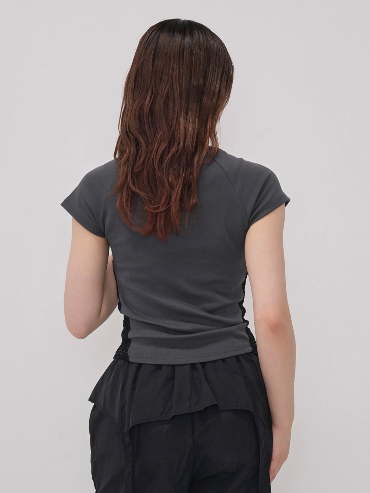 lace panel crop tops