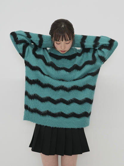 wave mohair knit