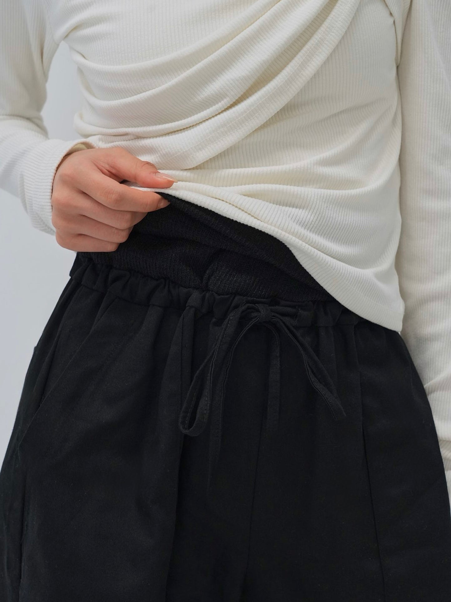 folding waist jogger pants