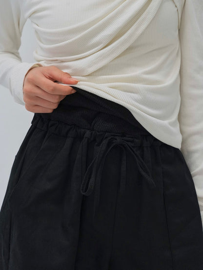 folding waist jogger pants