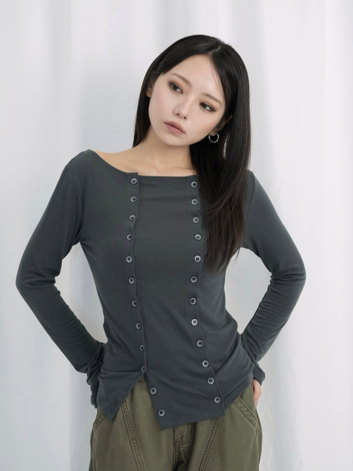double row button tops