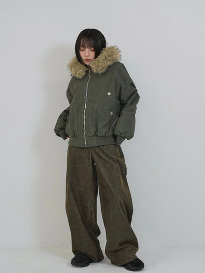 military fur hood jacket