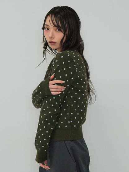 soft dot knit cardigan