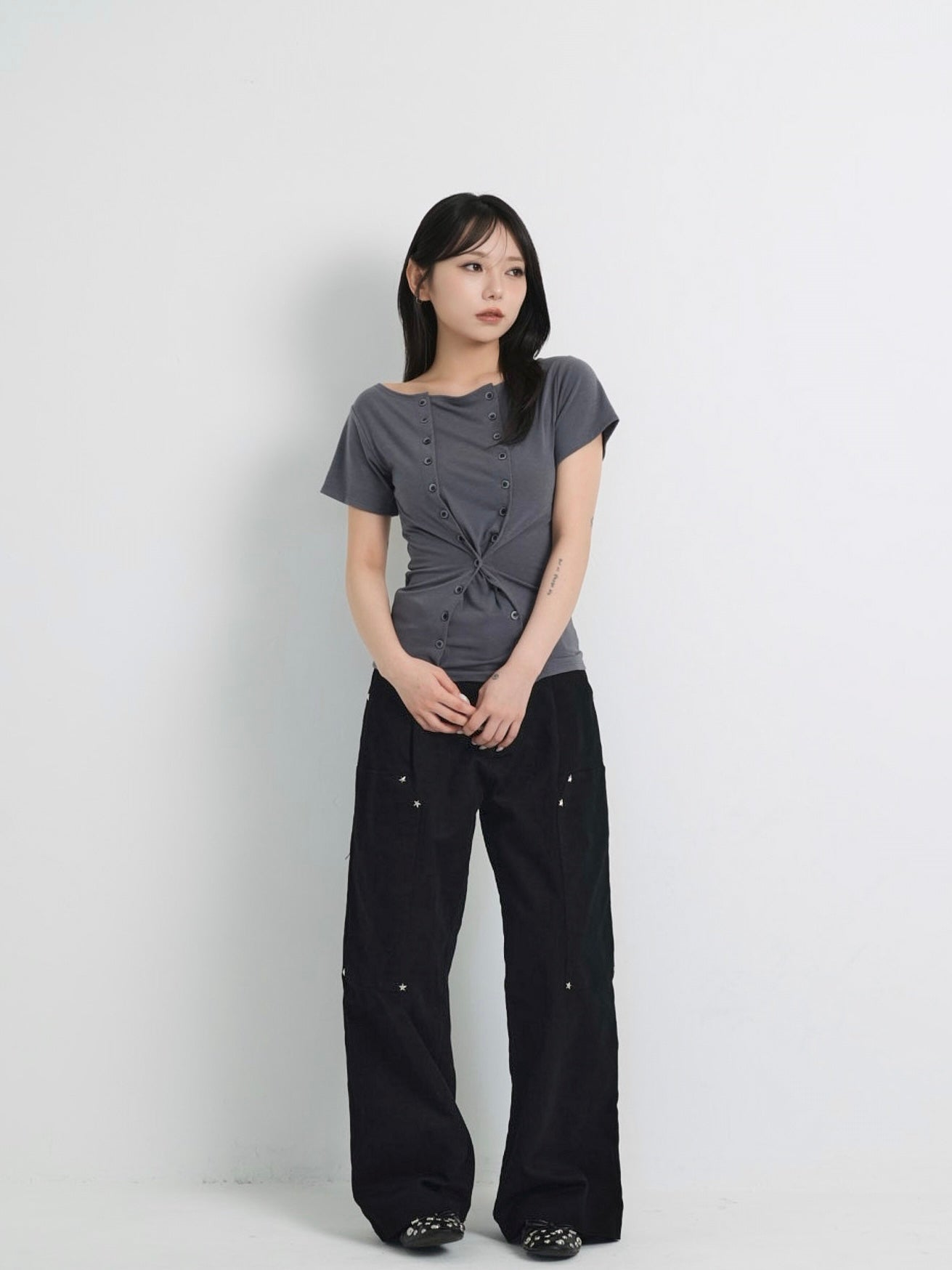 double button tops