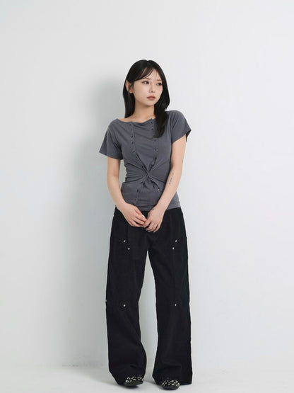 double button tops