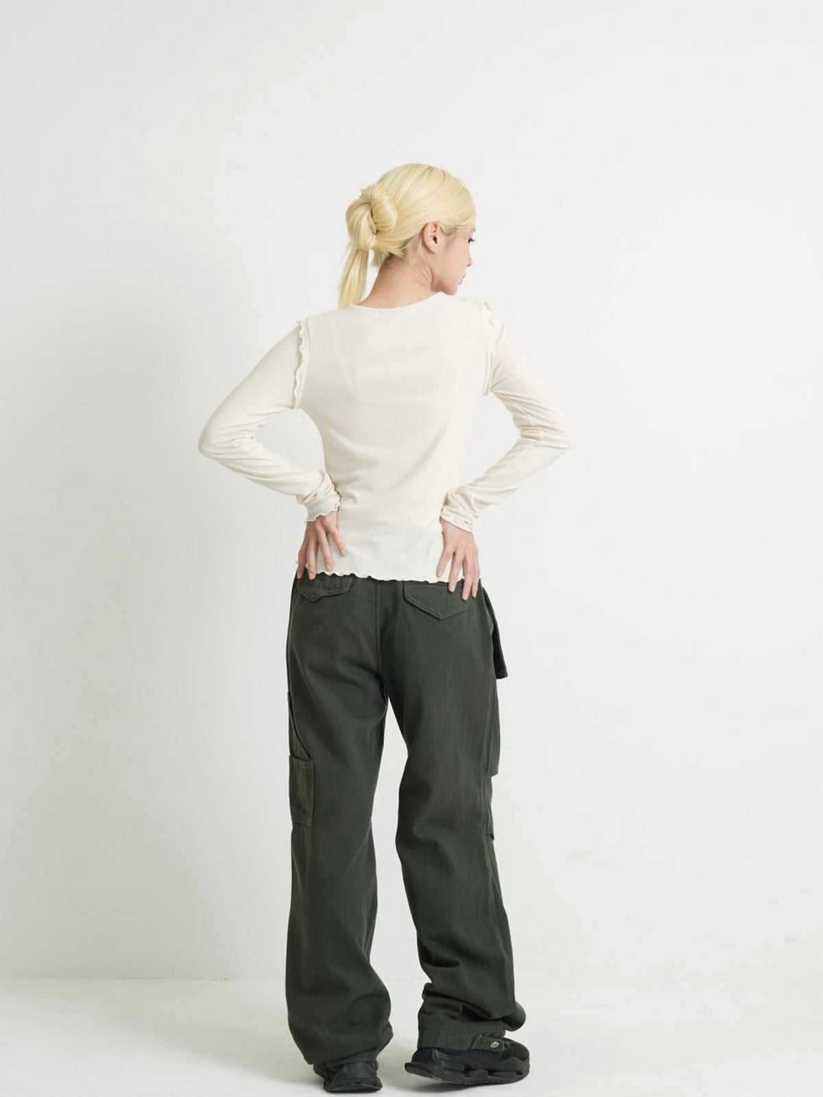 frill trim cardigan