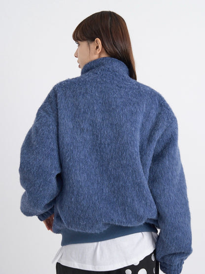 mohair snap blouson
