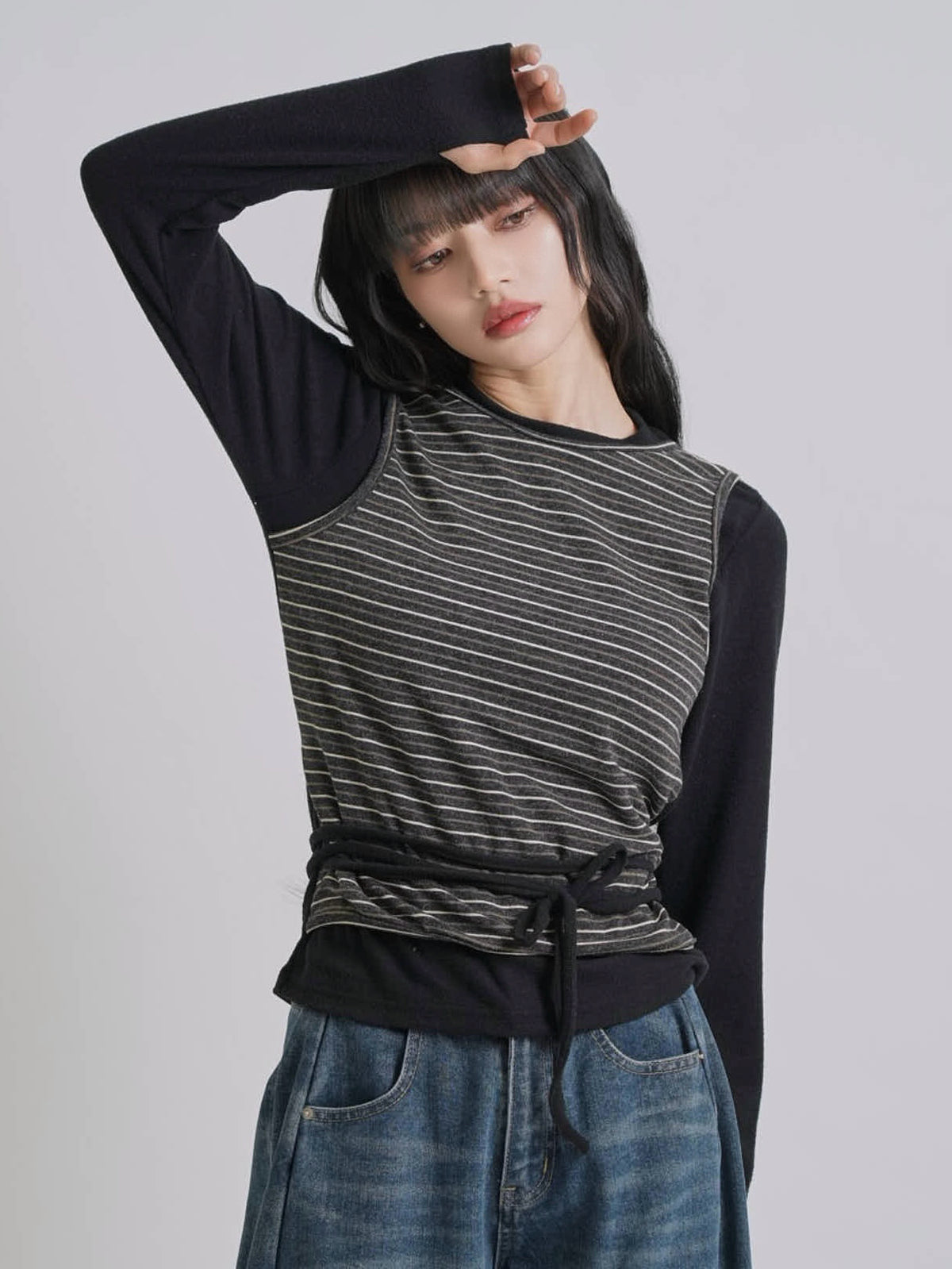 layered border wrap ribbon tops
