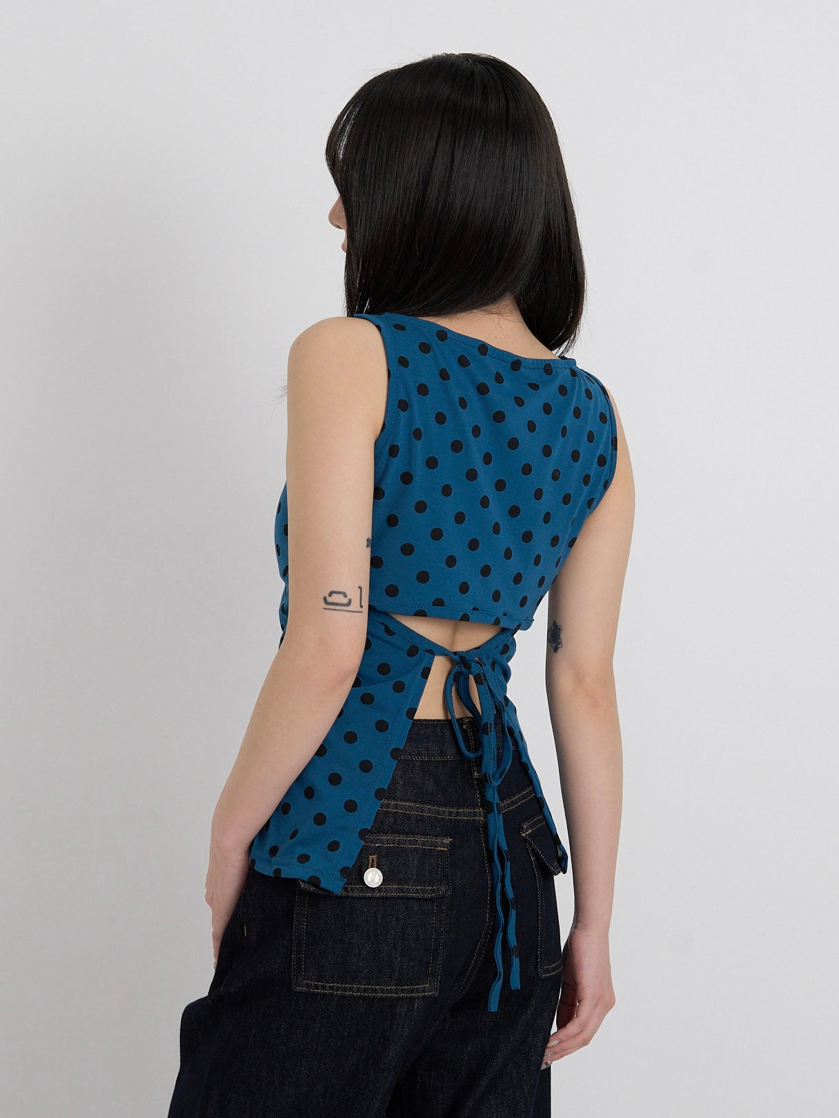 dot back cut out tops