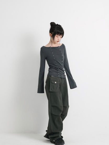 double row button tops