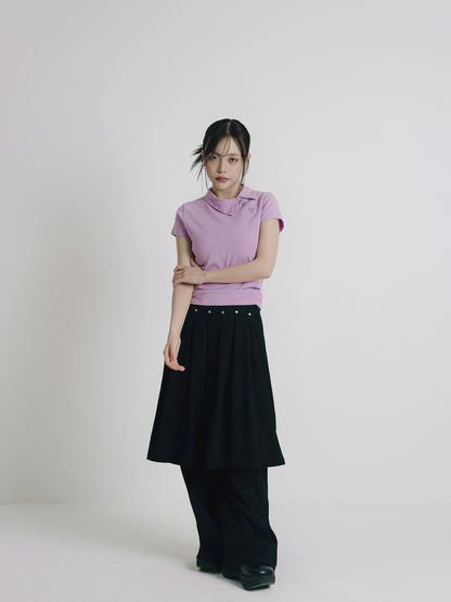 mini collar compact tops