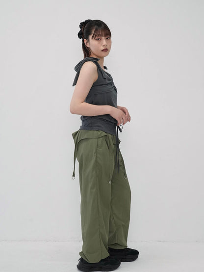 ribbon strap gather tops