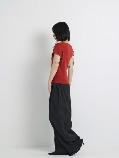 eyelet one shoulder tops