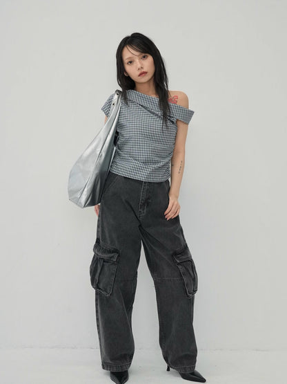 eyelet shoulder bag