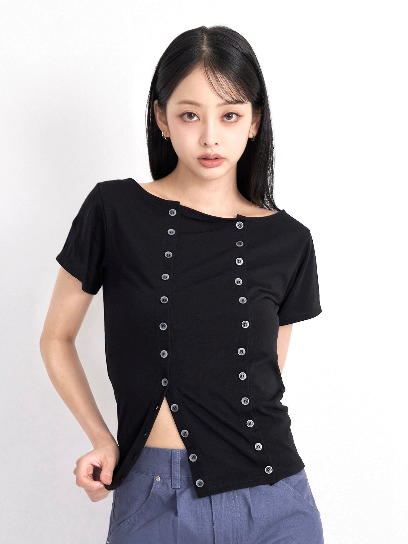 double button tops