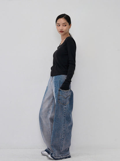 two tone denim