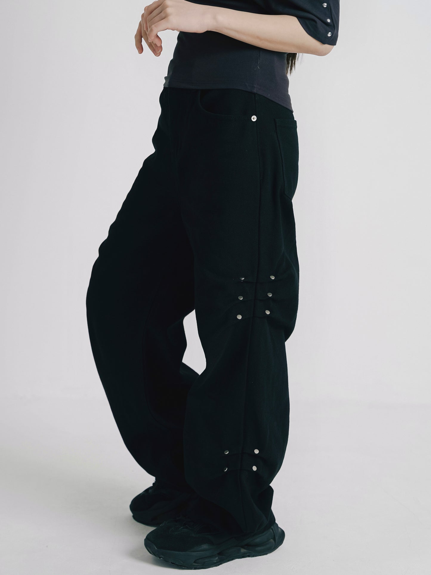 cotton side eyelet pants