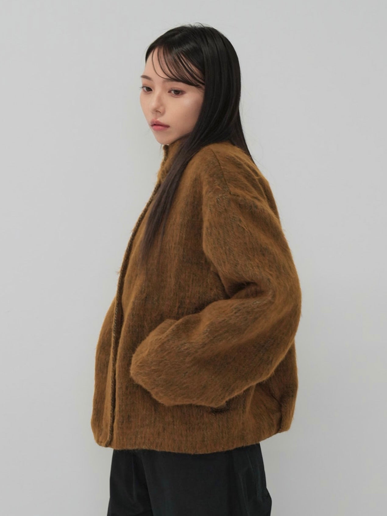 mohair tuck blouson – enewdnina