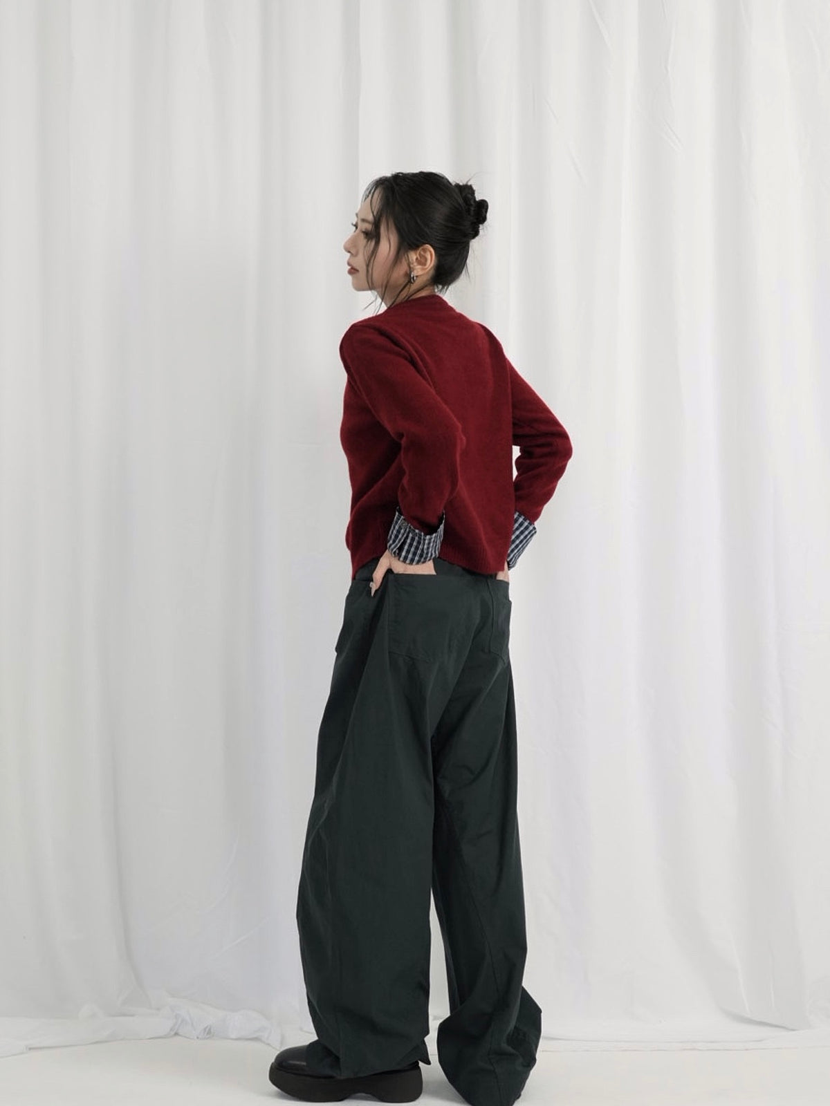 check shirt knit