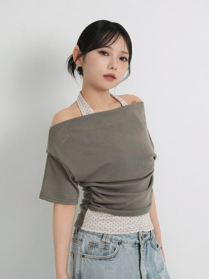 drape dot layered tops