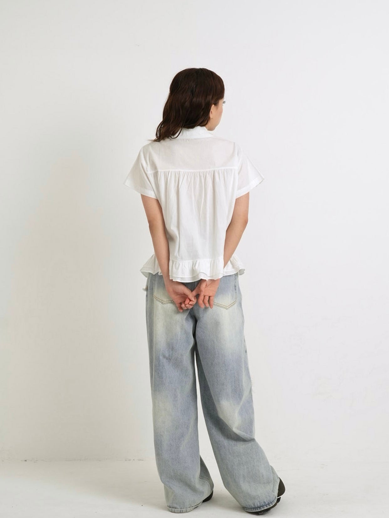 gather frill blouse