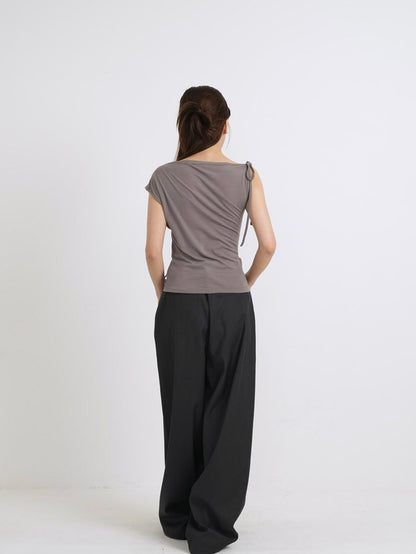 eyelet one shoulder tops