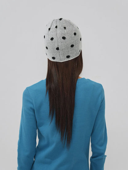 dot knit beanie
