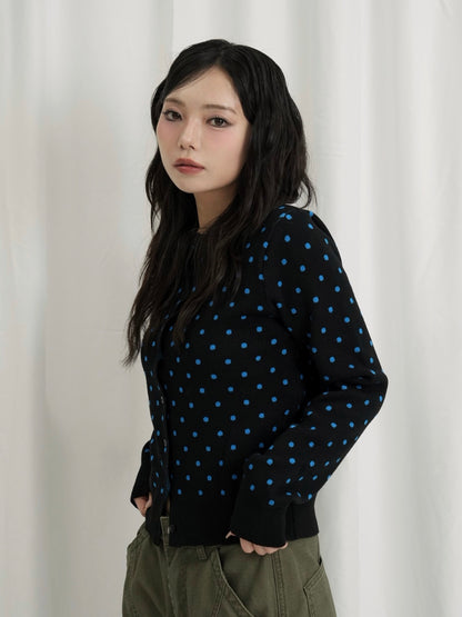 soft dot knit cardigan