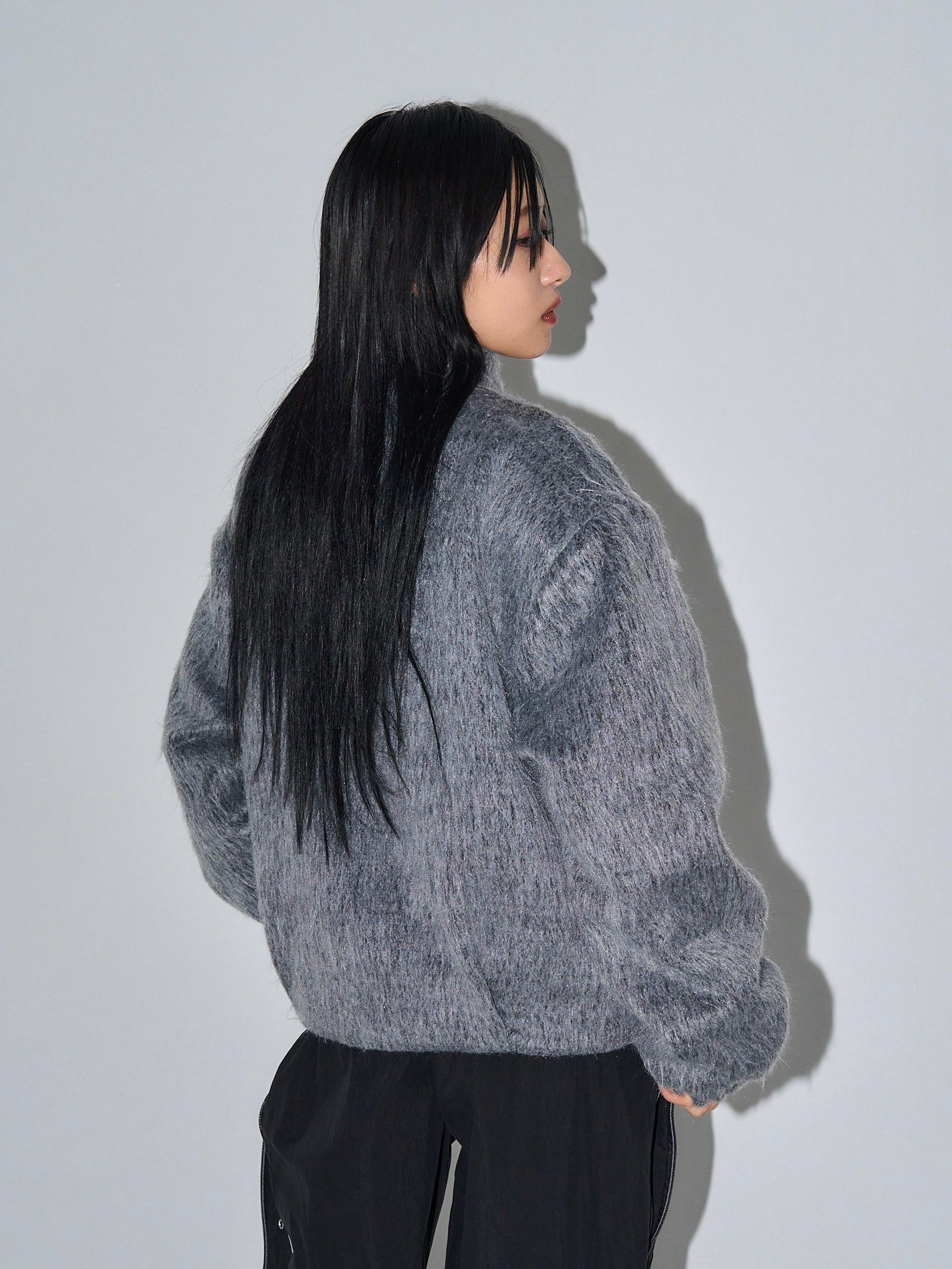 mohair tuck blouson
