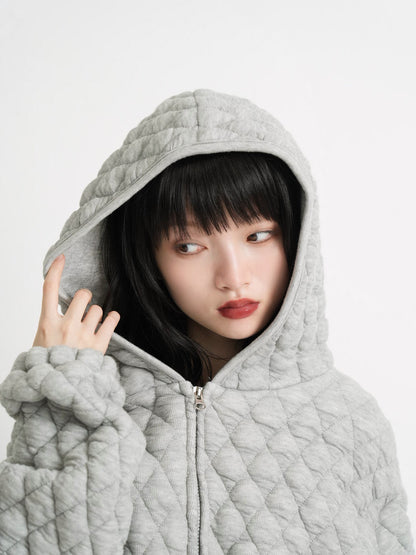soft quilting hoodie