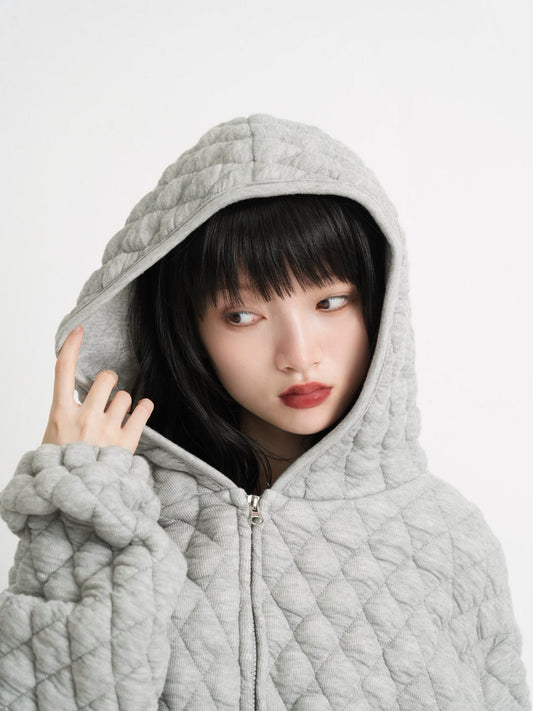 soft quilting hoodie