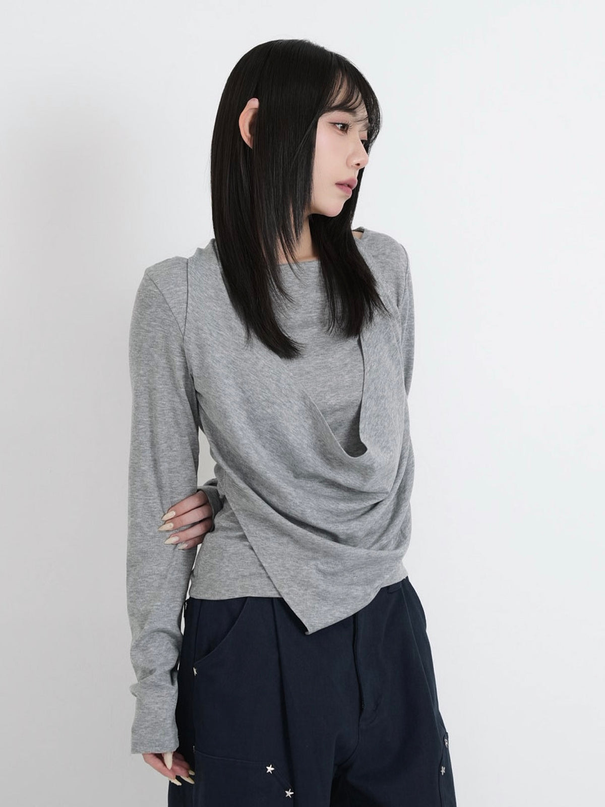 halter drape tops
