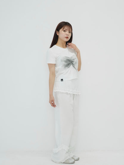 hem ruffle wrap pants