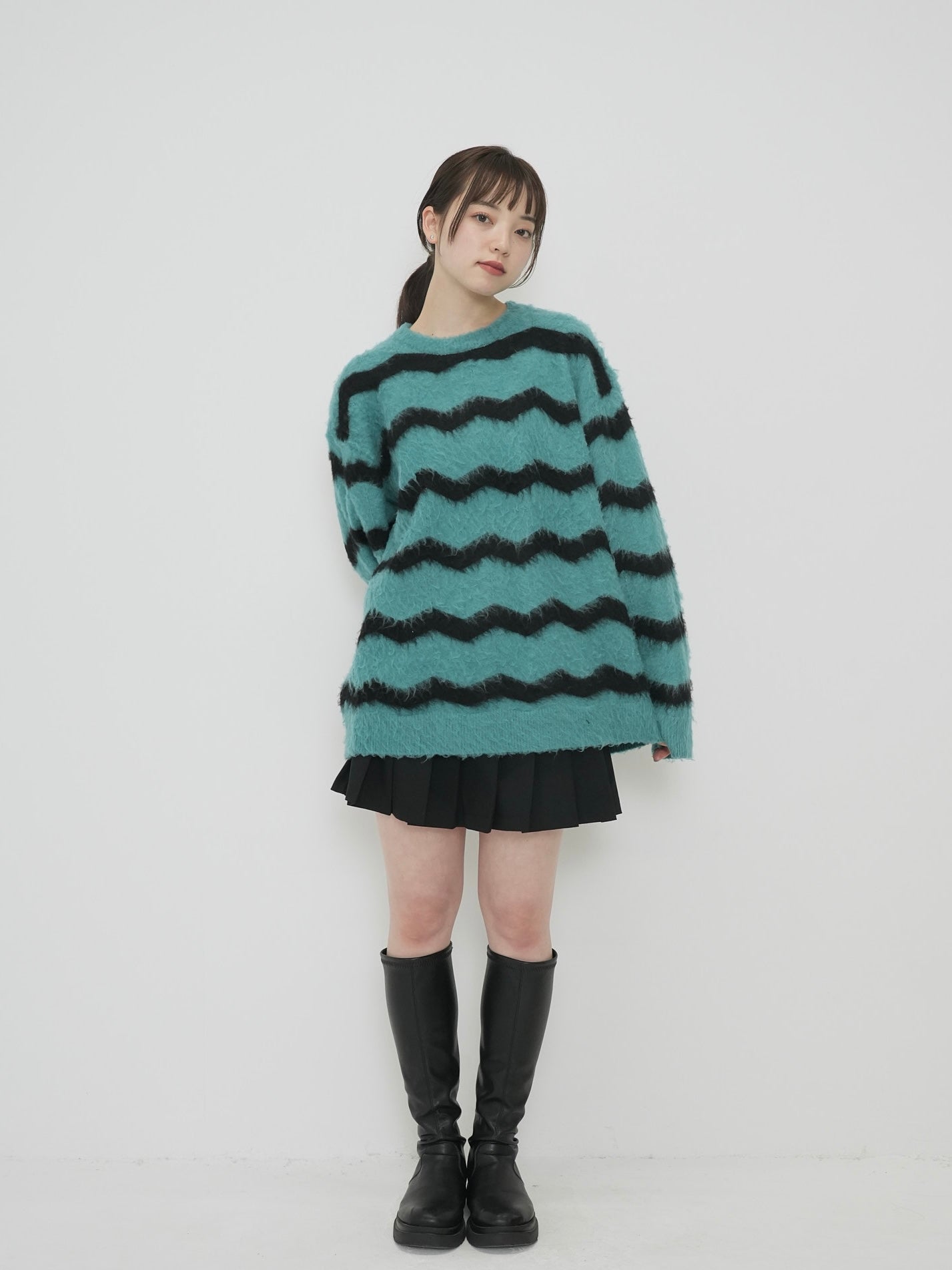 wave mohair knit