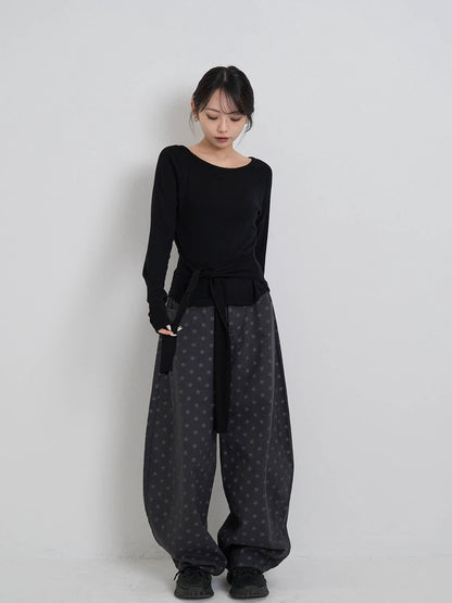 star dot balloon pants