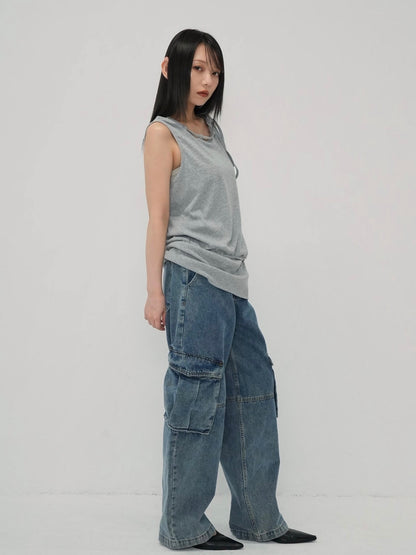 military denim pants
