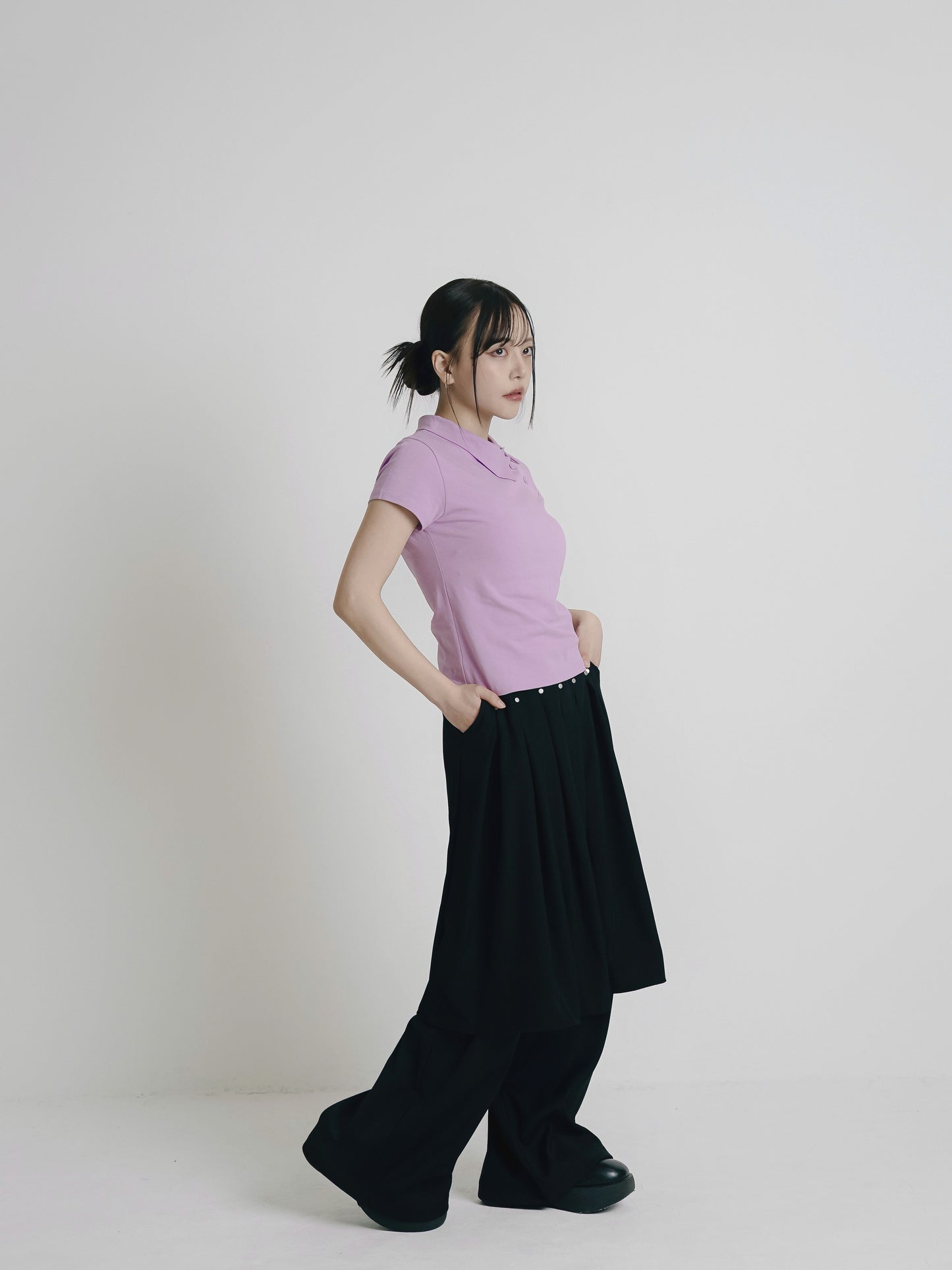 mini collar compact tops