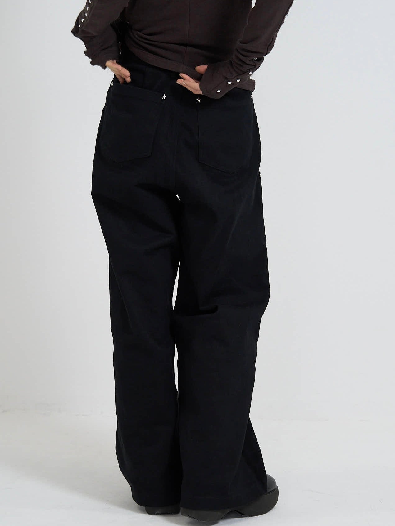 enewdnina ワイドパンツ mini studs wide pants – enewdnina